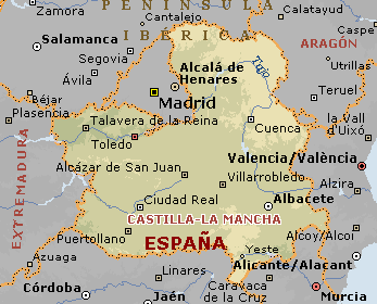 Mapa de La Mancha.